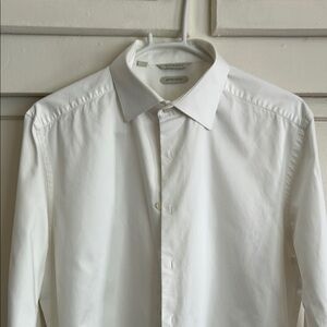 Suitsupply White Dress Shirt Italian Two Ply Cotton Size 17